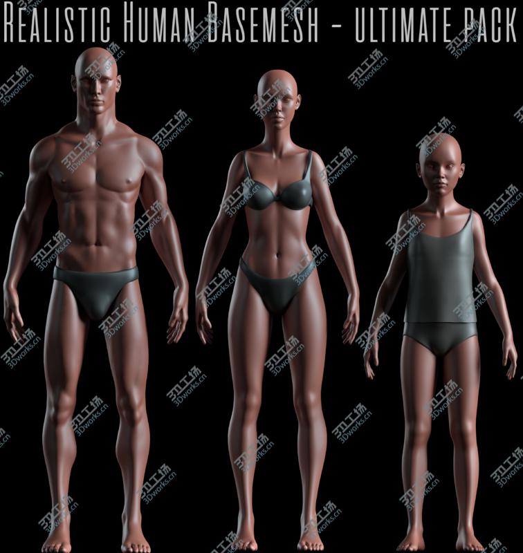 images/goods_img/2021040234/3D Realistic Human Body Basemesh - UVMapped - Rigged/1.jpg